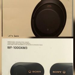 Sony WH1000XM3 headphones & Sony WF1000XM3 Earbuds