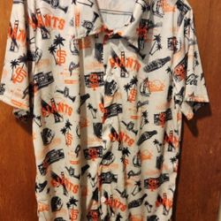 New San Francisco Giants Multi Logo Hawaiian shirt Men medium