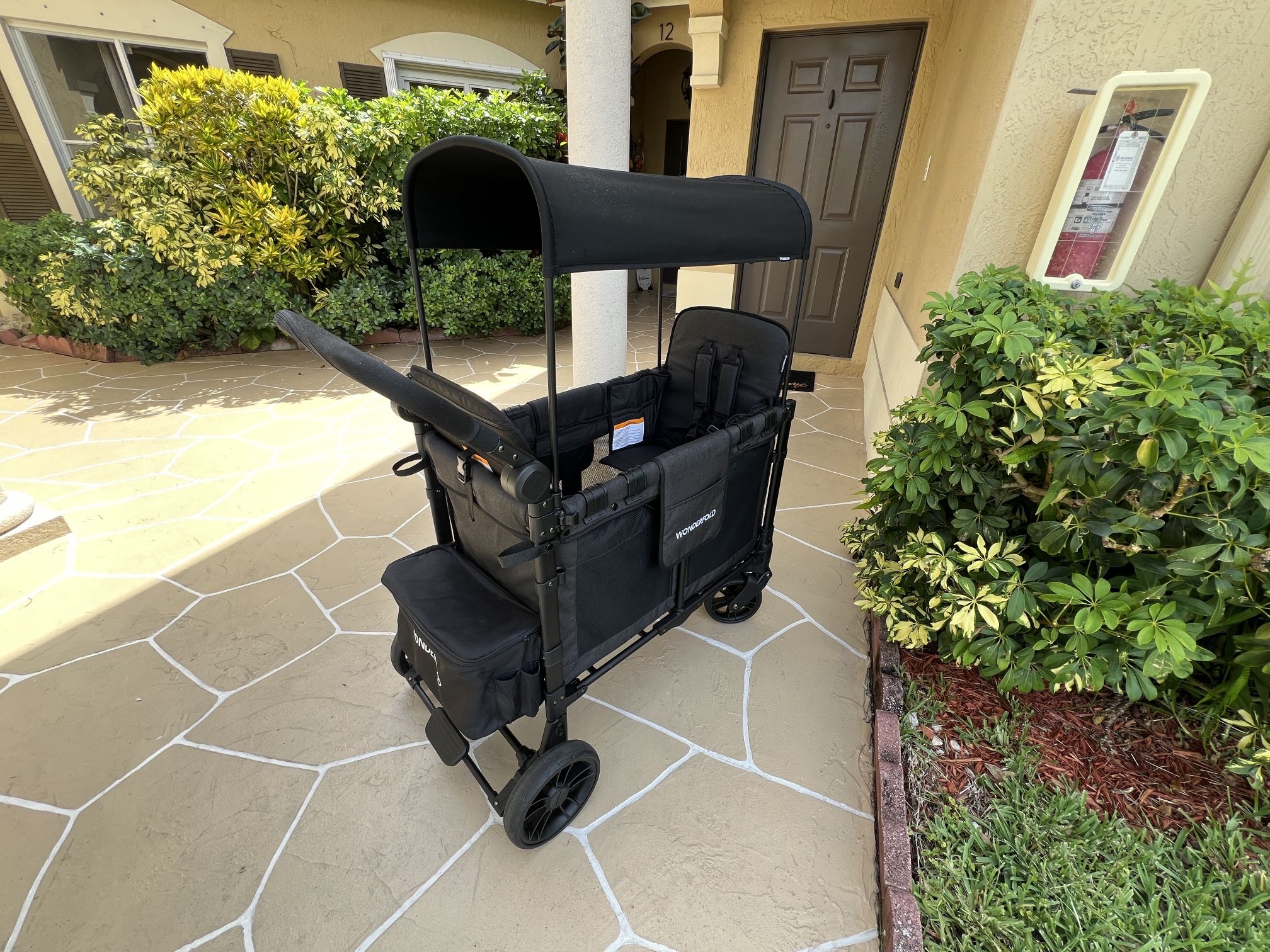 WonderFold W2 Elite Double Stroller Wagon – Volcanic Black