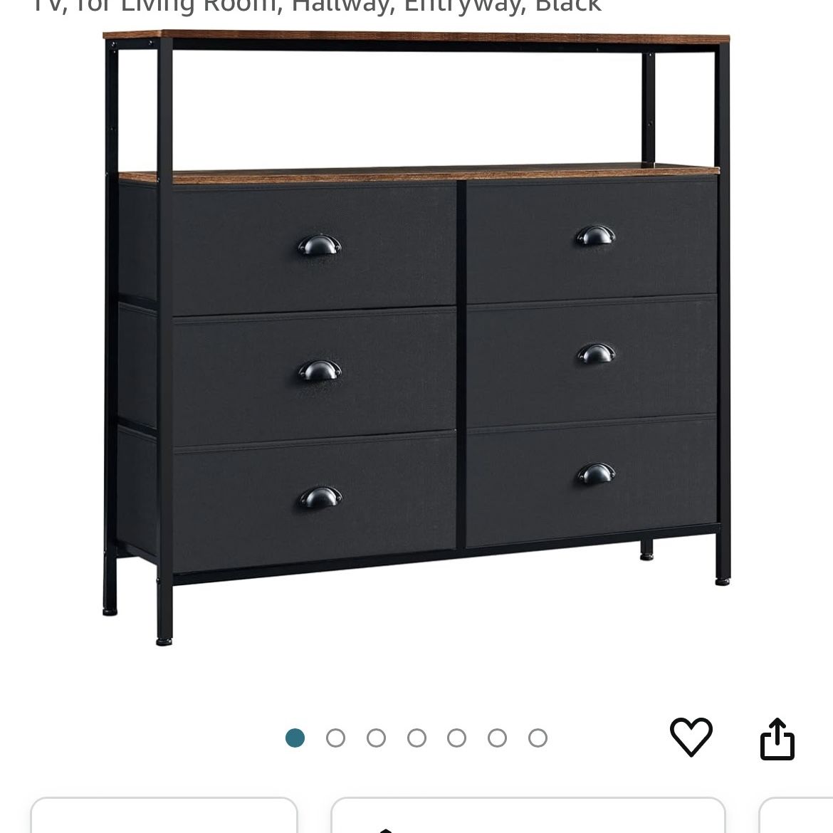 PRAISUN Larger Dresser for Bedroom, 6 Drawers, TV Stand