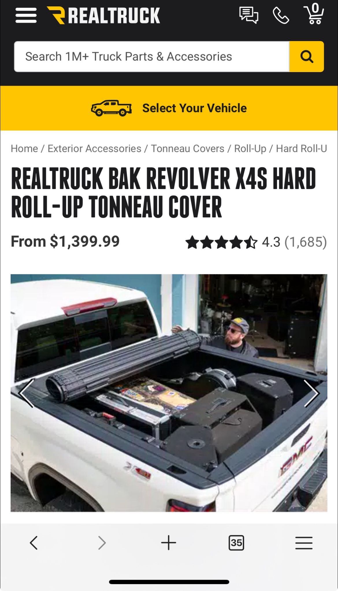 realtruck bak revolver x4s tonneau cover
