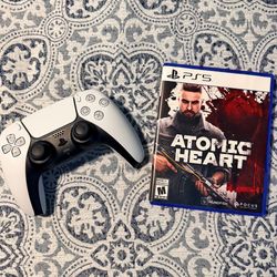 New PS5 DualSense White Controller + Atomic Heart (PS5)