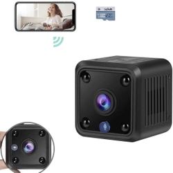 Mini Spy Camera, WiFi Wireless Hidden Camera, HMP HD Small Home Security Camera with 32G Memory Card, Night Vision, Motion Detection, Recharge