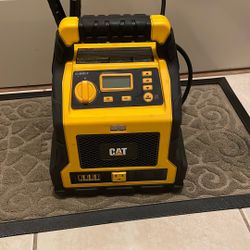 Cat Power Station with 1,200-Peak-Amp Jump Starter, Tire Compressor, and Power Inverter, CJ1000DXT in Yellow