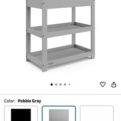 Grey Changing Table, With Changing Pad And Cover
