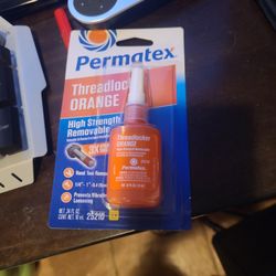 Permatex 25210 High Strength Removable Threadlocker Orange Liquid, 10 ml