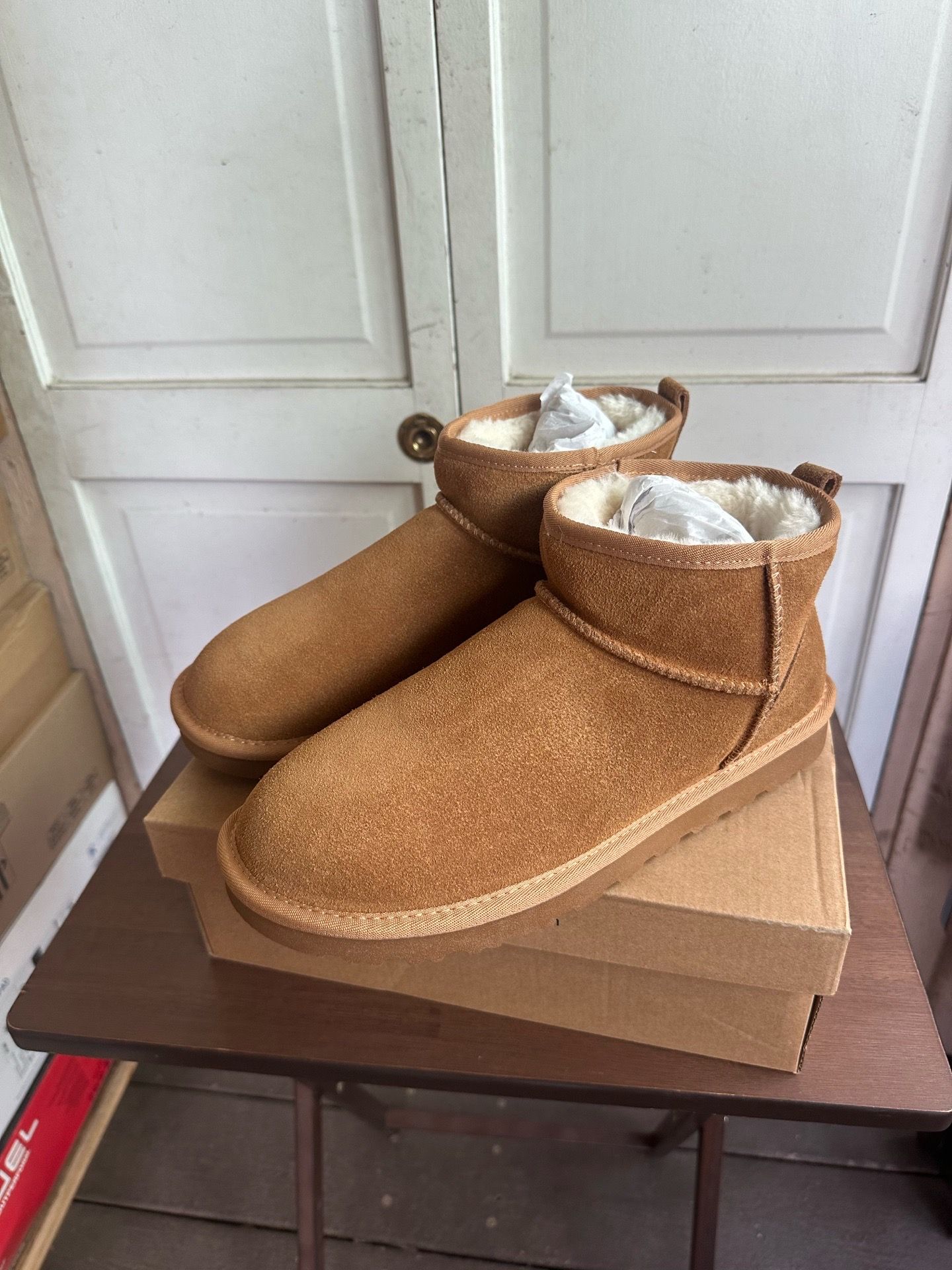 bruno marc Men's Slip On boots Chestnut US Size 9