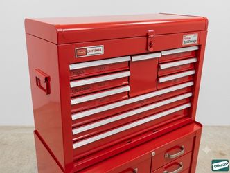 Sears Craftsman Tool Chest – Vintage Red Metal, Multi‑Drawer Storage