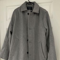 Abercrombie & Fitch Wool Gray Pea coat Immaculate Condition