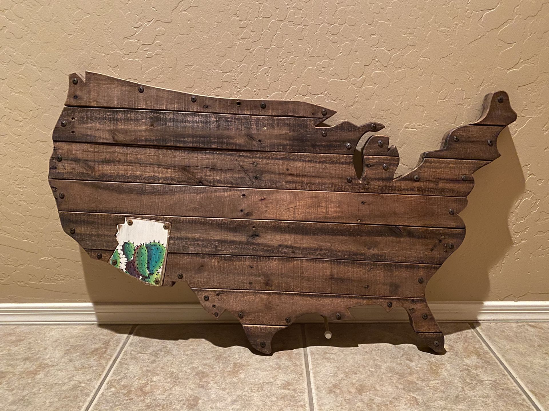 US (Arizona) Wooden Wall Art