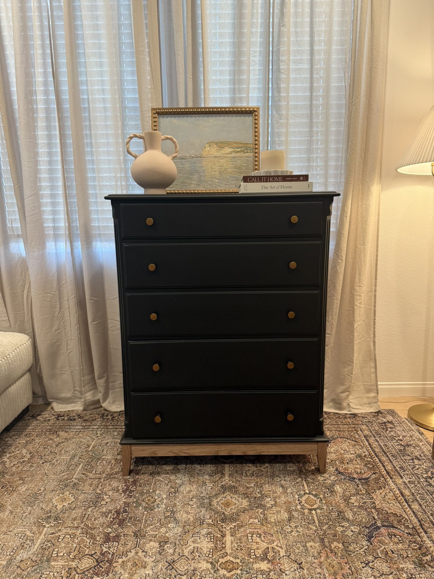 Solid Wood Tall Boy Dresser