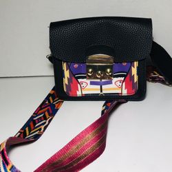 Trend Elegant Ladies Women Shoulder Flap Bag Colorful Wide Strap Crossbody