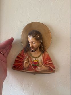 Sacred Heart of Jesus and Immaculate Heart of Mary wall sculpture