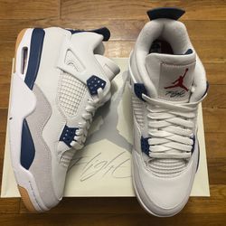 Size 7.5, 9 - Jordan 4 Retro SB Navy Blue White Men’s