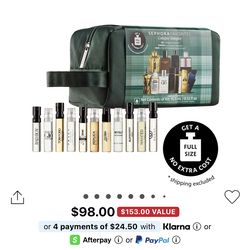 BRAND NEW Sephora The Essential Men's Fragrance Cologne Sampler Set w/ Redeemable Voucher