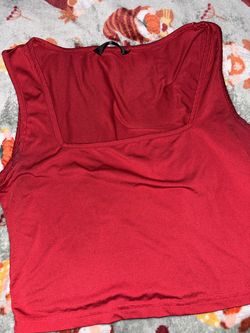 Red crop top
