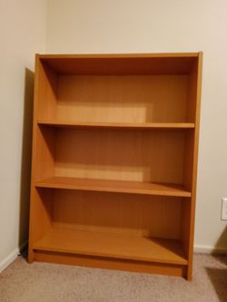 wooden bookshelf