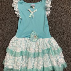 Disney Frozen Elsa girls size 5/6 shimmery tutu dress 