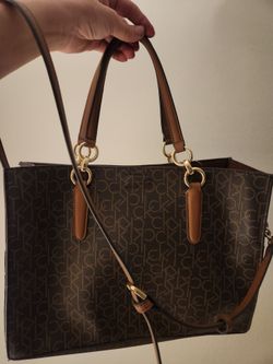 Calvin Klein® Monogram East/West Box Tote bag