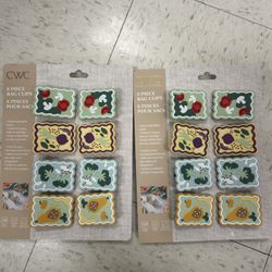 NWT 16pcs veggie pattern Decorative Bag Clips