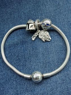 Pandora bracelet  three charms