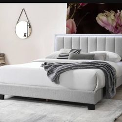 Queen Led Light Bed Frame New In Box With Mattress 