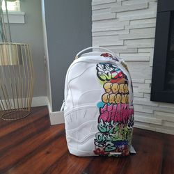 White Backpack Sprayground Limited Edition 