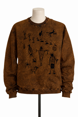 Vintage Sweatshirt Coldwater Creek Size 2X Black Orange Aztec Print Top