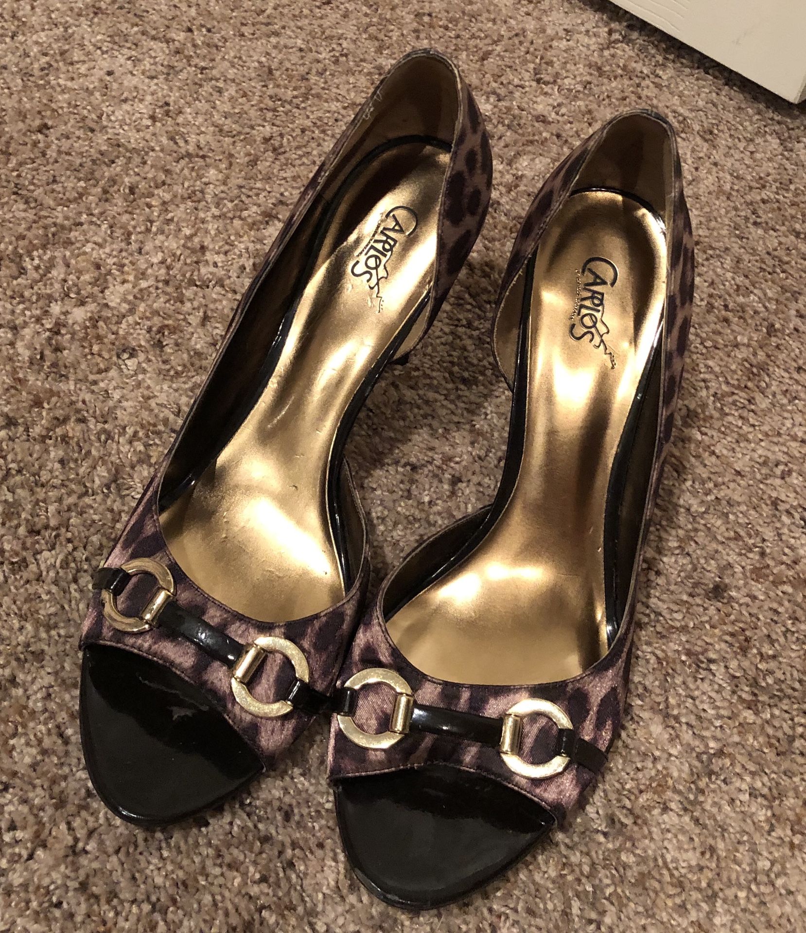 Carlos Santana leopard shoes