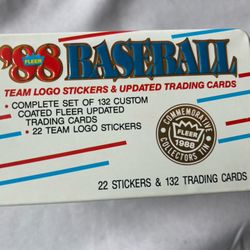 1988 Fleer Baseball Tin Box Cards & Stickers