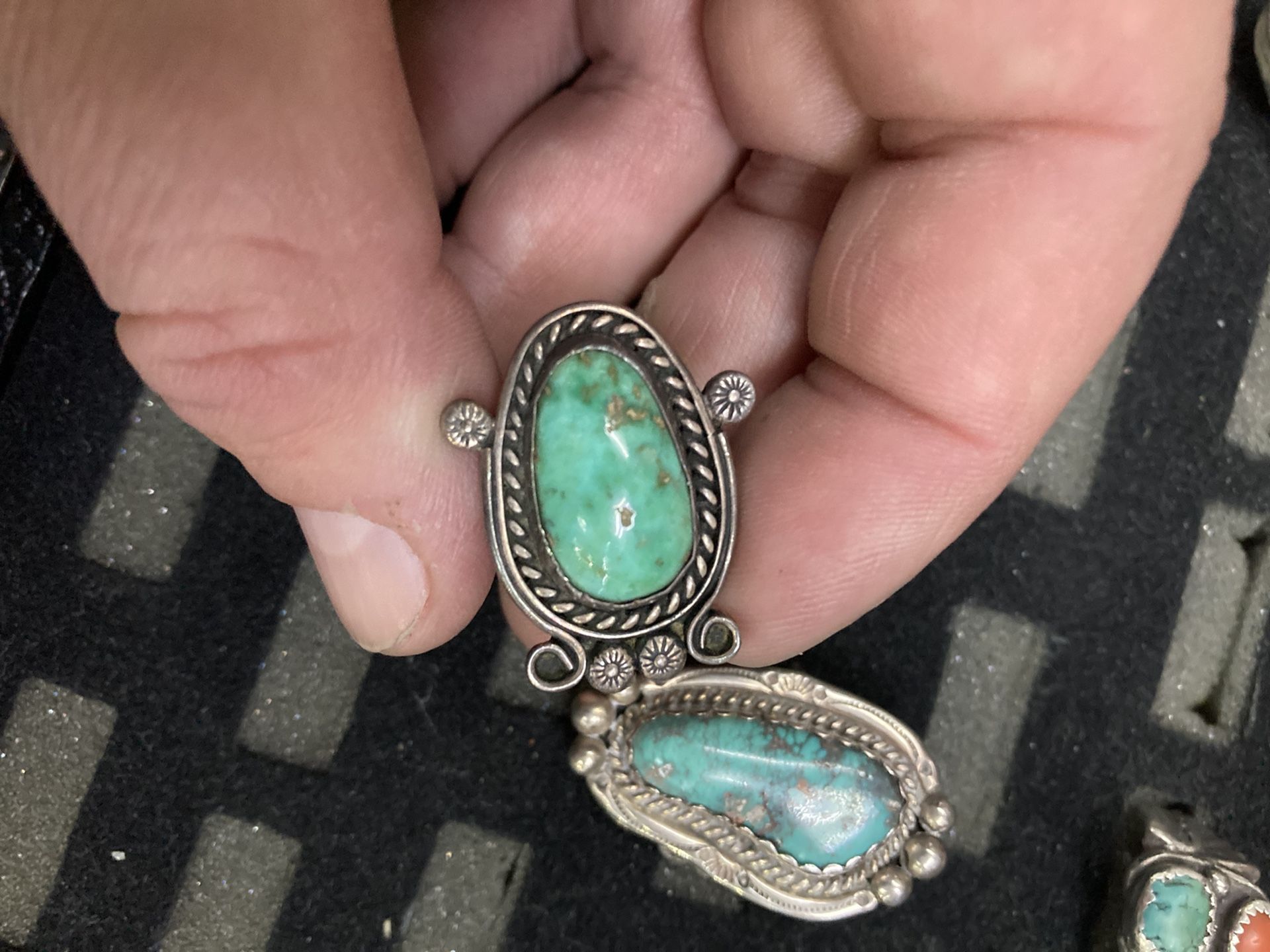 Sterling Silver Navajo Turquoise Ring 