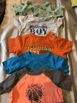 12 months boys t-shirts - 5 pieses