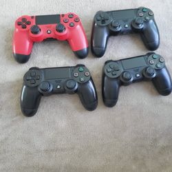 4 ps4 controllers