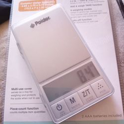 Polder Digital Pocket Scale Silver ~ Brand New