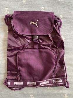 Puma Purple Drawstring Backpack