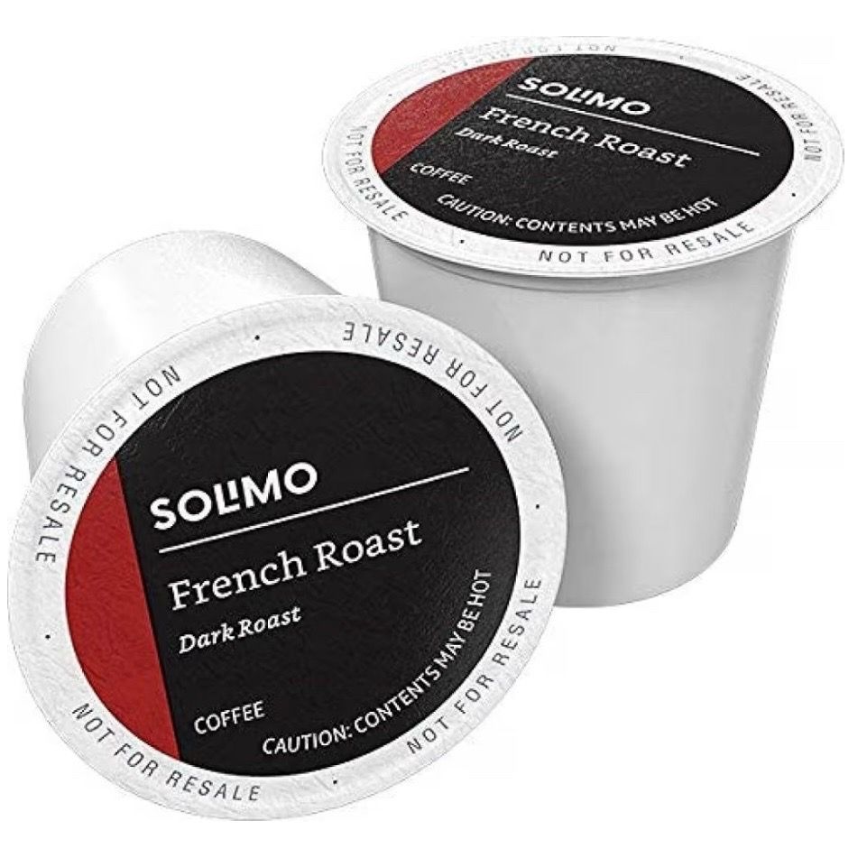 Solimo Dark Roast Coffee Pods, French Roast