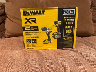 Dewalt 20V Lithium-Ion Cordless 2-Tool Combo Kit with 20V/60V FLEXVOLT 9 Ah Battery, 4 Ah Battery