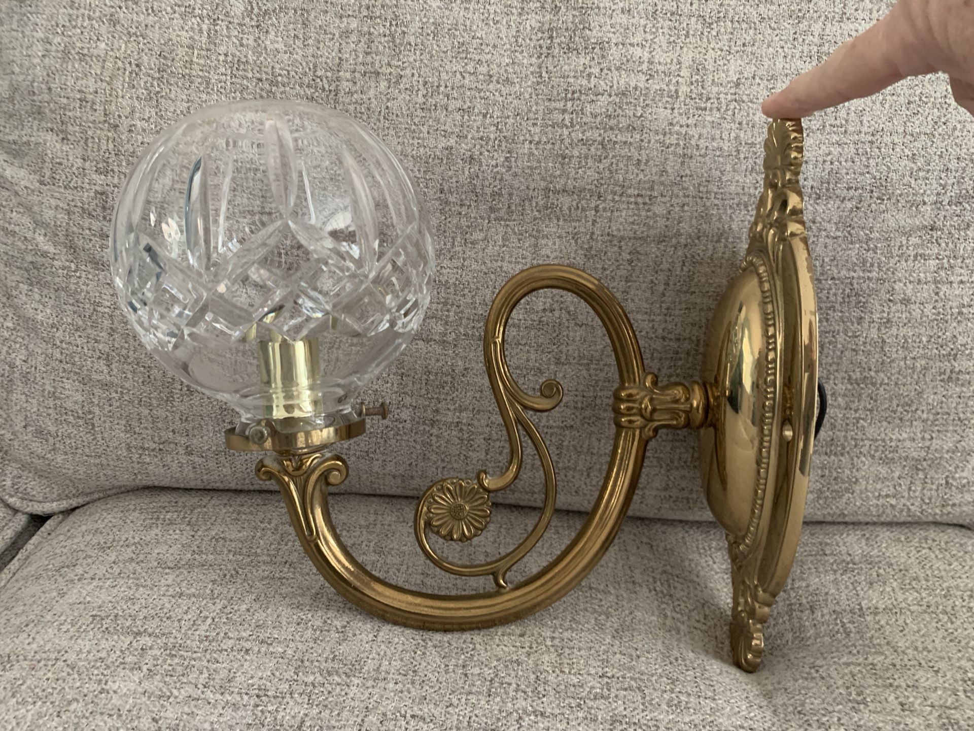 2 Waterford Crystal Brass lamps