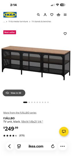 IKEA FJÄLLBO TV Unit Black