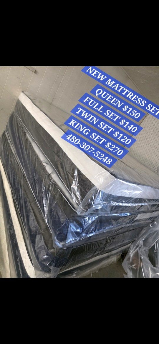 New Queen Bed And Box Spring All Sizes Available 