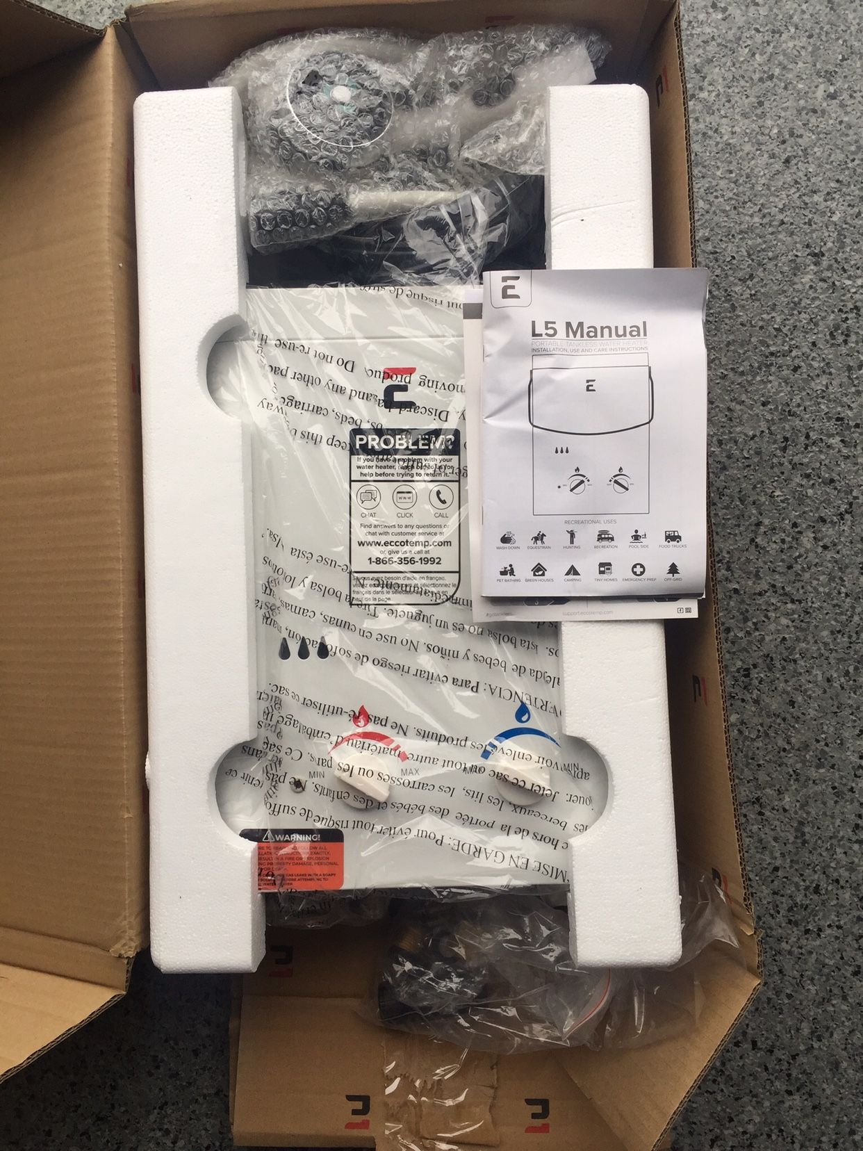 Portable Water Heater For Camping Model L5 ($ 75 Dollars )