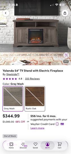 TV stand with fireplace