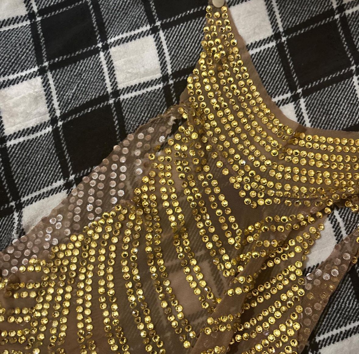 Alglist Gold Cleopatra Sheer Dress