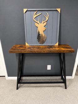 Entryway table industrial rustic style