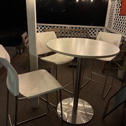 High top table and chairs