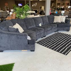 ELTMAN sectional slate with pillows❤️✨ we have delivery🚛👍🏻 today $49 down Price: $1649