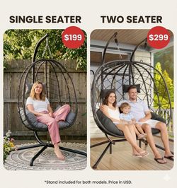 New inbox single seater and double seater egg Chair