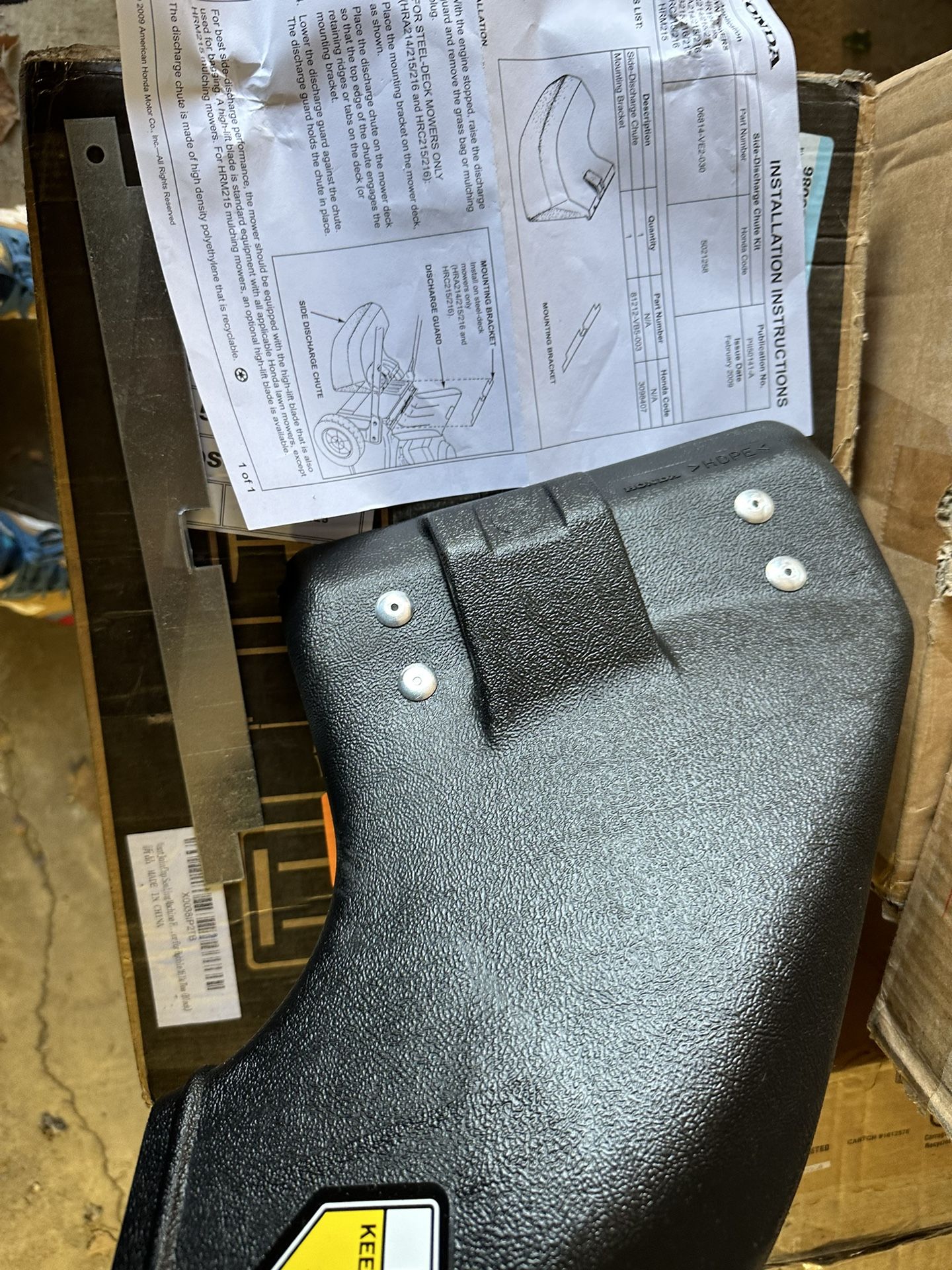 Discharge Chute For Honda Mower