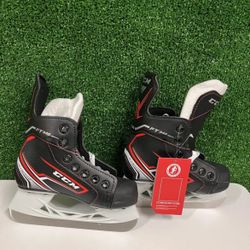 CCM Jetspeed black ice skates YOUTH size 10D BRAND NEW