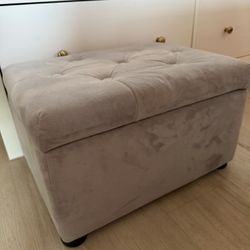 Gray Ottoman Storage 